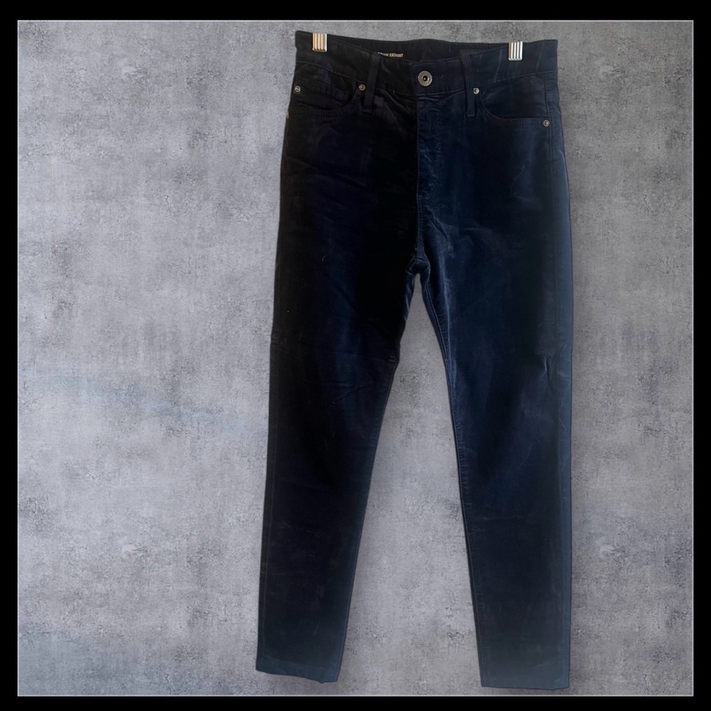 AG Adriano Goldschmied Women's High Rise Navy Jeans velvet skinny